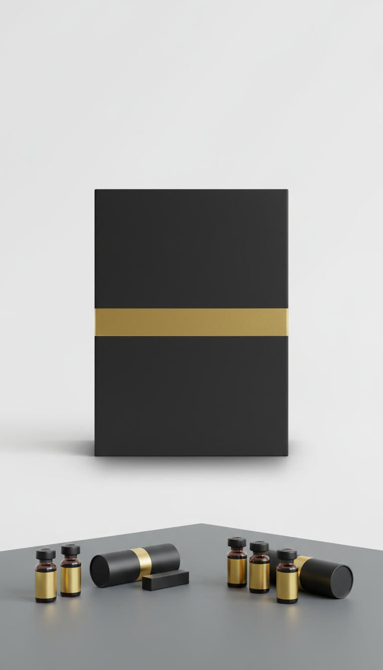 Minimalist Black Storage Box With Gold Accent
