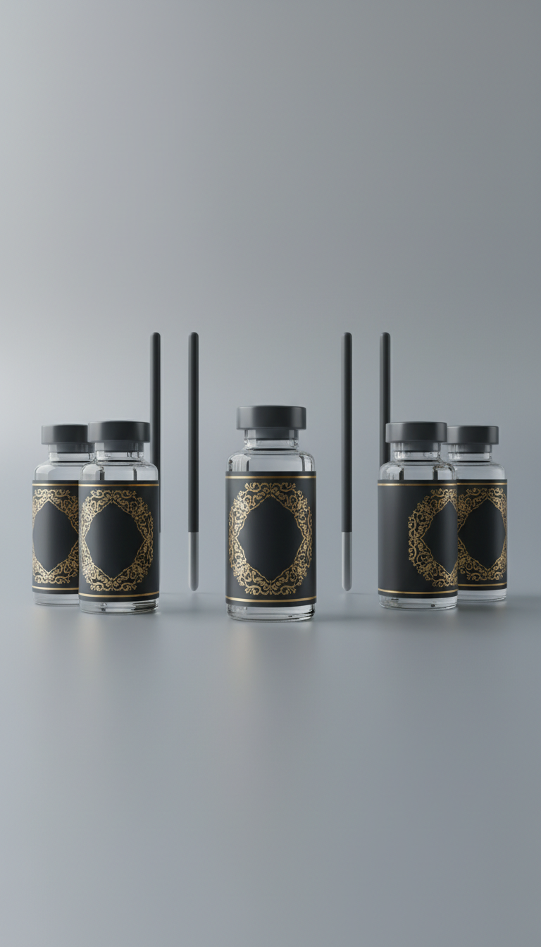 Peptide Glass Vial With Foil Label